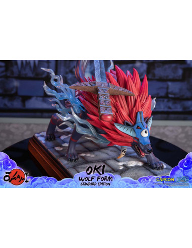 OKAMI OKI WOLF FROM RESIN STATUE