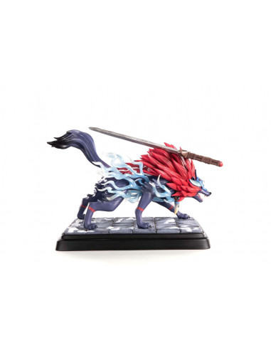 OKAMI OKI WOLF FROM RESIN STATUE