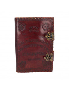 LEATHER DIARY EMBOS  SPIRIT BOARD & LOCK
