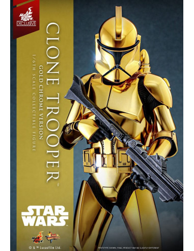 Star Wars Action Figure 1/6 Clone Trooper (Gold Chrome Version) Exclusive 30 cm
