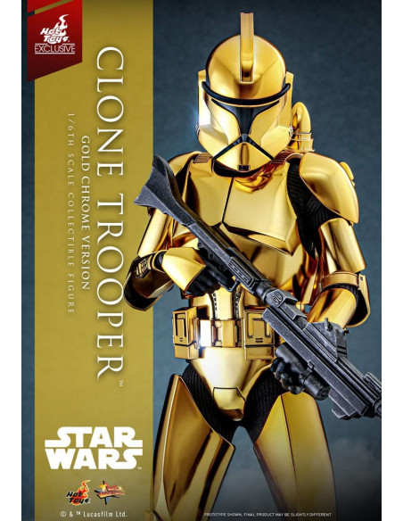 Star Wars Action Figure 1/6 Clone Trooper (Gold Chrome Version) Exclusive 30 cm