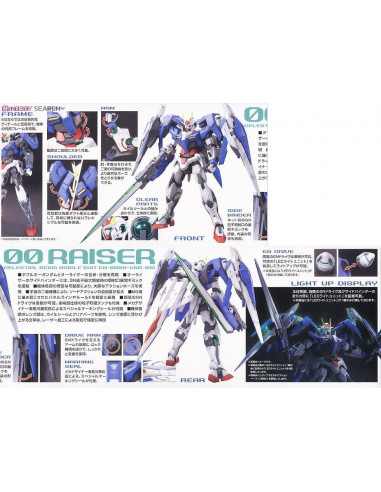 Gundam MG Master Grade 00 RAISER GN-0000+GNR-010 Gunpla Model Kit Bandai Nmaco