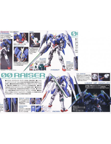Gundam MG Master Grade 00 RAISER GN-0000+GNR-010 Gunpla Model Kit Bandai Nmaco