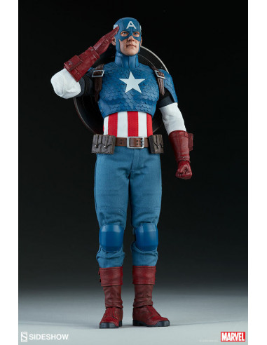 MARVEL Classic Captain America Sixth Scale Action Figure Sideshow Collectibles