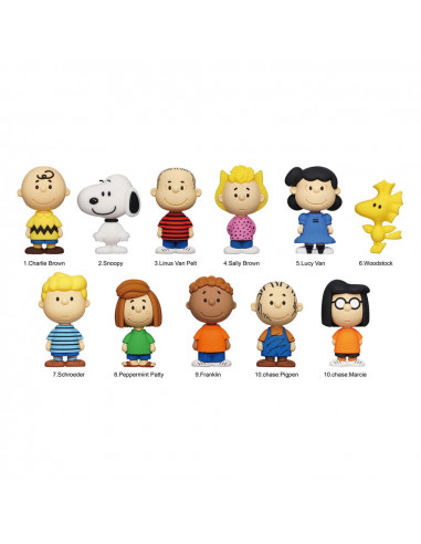 Peanuts 3D PVC Bag Clips Snoopy Series 1 Display (24)