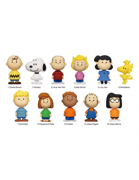 Peanuts 3D PVC Bag Clips Snoopy Series 1 Display (24)