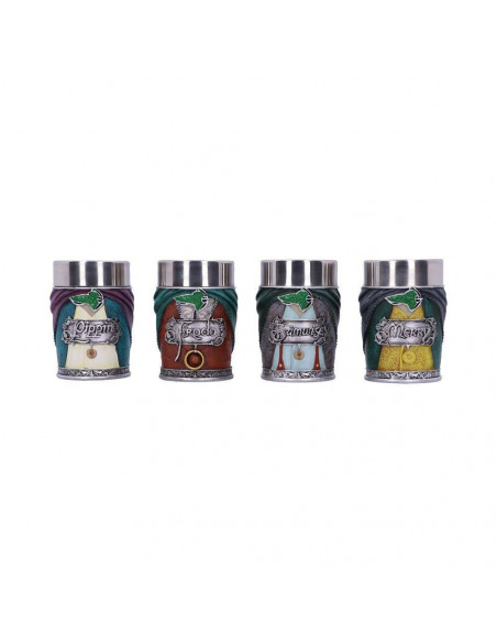 Lord of the Rings Shotglass 4-Pack Hobbits