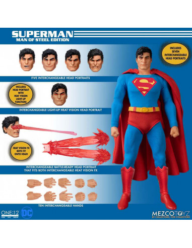 ONE:12 Collective Superman Classic Man of Steel Mtal BoxE Action Figure Mezco