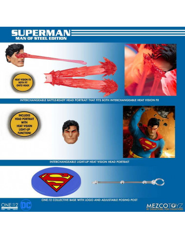 ONE:12 Collective Superman Classic Man of Steel Mtal BoxE Action Figure Mezco