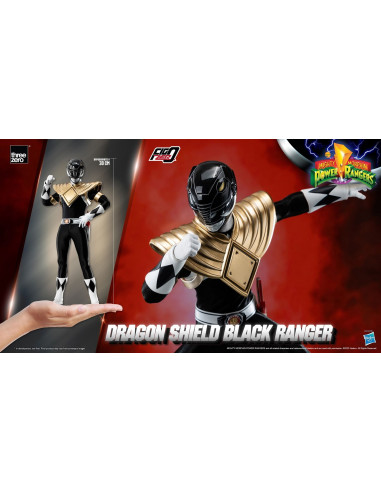 Mighty Morphin Power Rangers 1/6 Dragon Shield Black Ranger THREEZERO sideshow