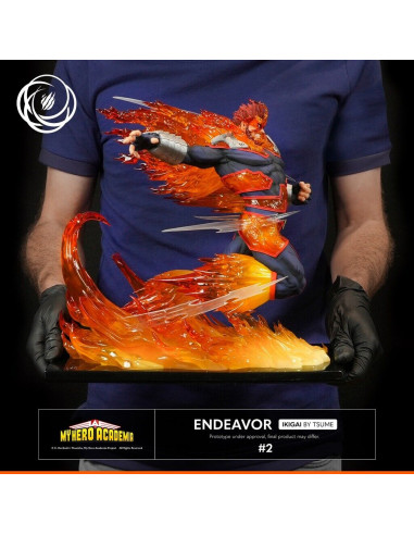 My Hero Academia ENDEAVOR Tsume Ikigai Statue in Brown Box Available Now