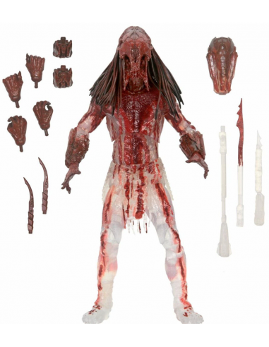 PREDATOR Prey Ultimate Feral Bear BLOOD Action Figure transpa Deluxe Box NECA
