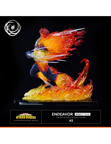My Hero Academia ENDEAVOR Tsume Ikigai Statue in Brown Box Available Now