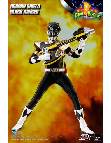 Mighty Morphin Power Rangers 1/6 Dragon Shield Black Ranger THREEZERO sideshow