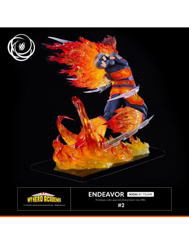My Hero Academia ENDEAVOR Tsume Ikigai Statue in Brown Box Available Now