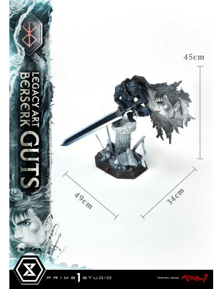 BERSERK LEGACY ART - KENTARO MIURA - GUTS Statue Prime 1 Studio Sideshow LABR-01
