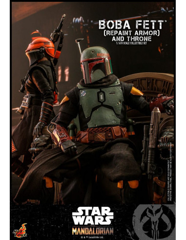 Star Wars: The Mandalorian Action Figure 1/6 Boba Fett Repaint Armor and Throne Special Edition 30 cm