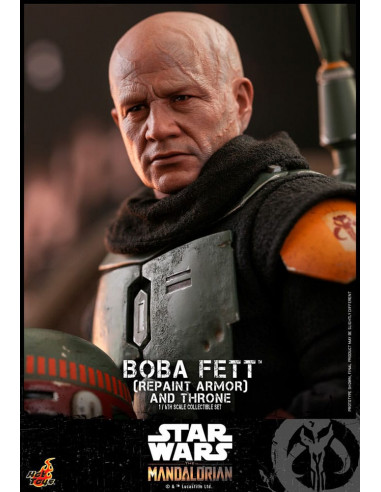 Star Wars: The Mandalorian Action Figure 1/6 Boba Fett Repaint Armor and Throne Special Edition 30 cm