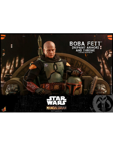 Star Wars: The Mandalorian Action Figure 1/6 Boba Fett Repaint Armor and Throne Special Edition 30 cm