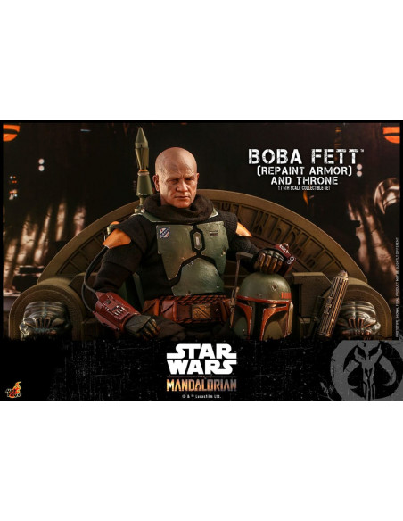 Star Wars: The Mandalorian Action Figure 1/6 Boba Fett Repaint Armor and Throne Special Edition 30 cm