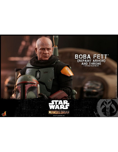 Star Wars: The Mandalorian Action Figure 1/6 Boba Fett Repaint Armor and Throne Special Edition 30 cm