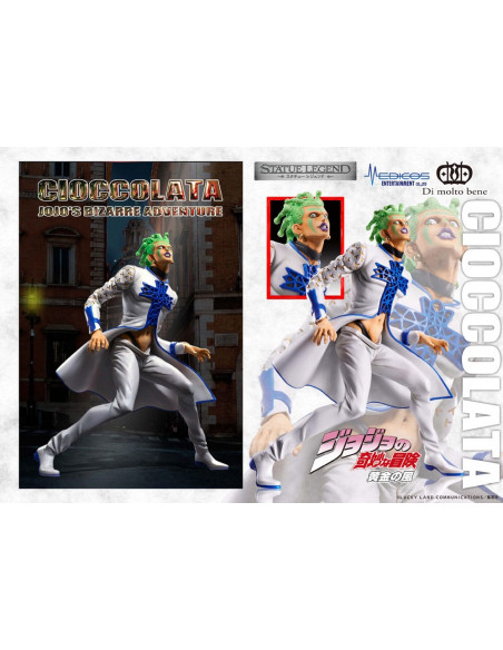 JoJo's Bizarre Adventure Part 5 Golden Wind Statue Legend PVC Statue Cioccolata 17 cm