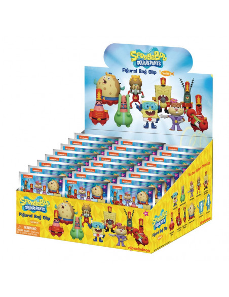 SpongeBob Squarepants 3D PVC Bag Clips Series 6 Display (24)