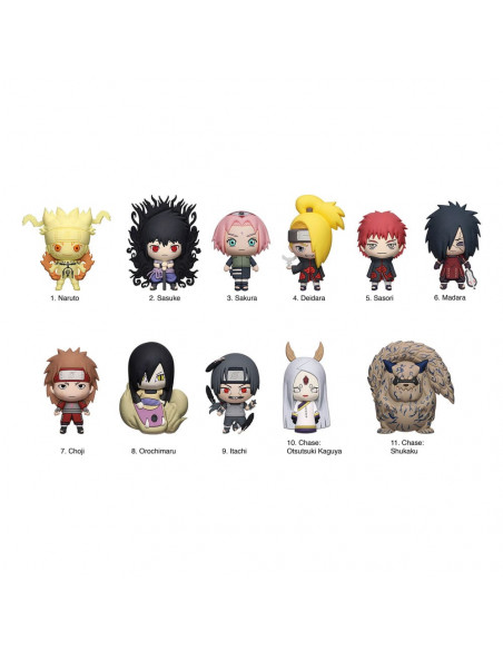 Naruto 3D PVC Bag Clips Series 6 Display (24)