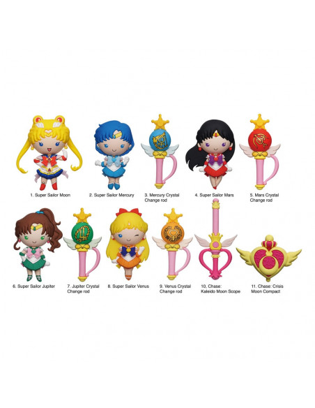 Sailor Moon 3D PVC Bag Clips Series 7 Display (24)
