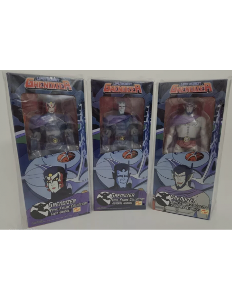 Goldrake Grendizer GENERAL GANDAL + LADY + COMMANDER GAUSS HL Pro Set 3 Figure