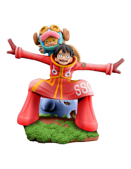 One Piece Petitrama PVC Mini Statue Logbox Re Birth Egghead Set 9 cm