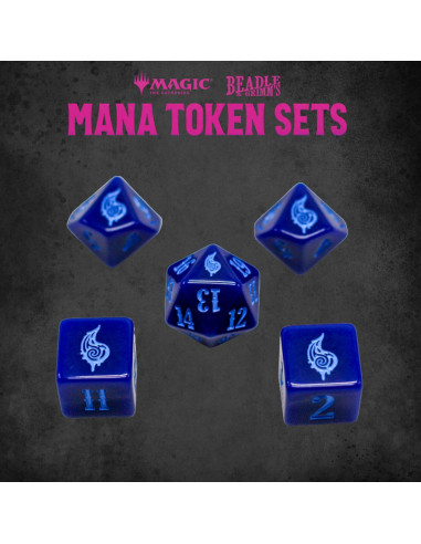 Magic the Gathering Dice and Token Pack Blue Mana