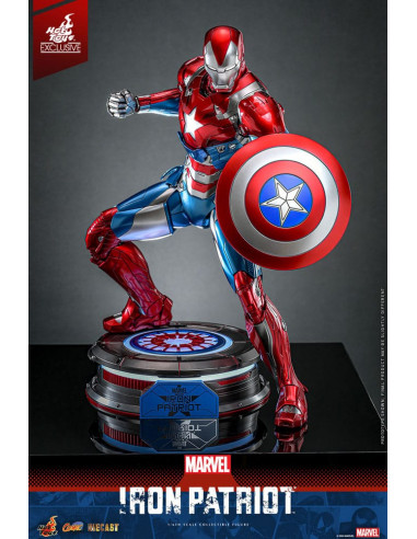 Marvel Comic Diecast Masterpiece Action Figure 1/6 Iron Patriot Hot Toys Exclusive 32 cm