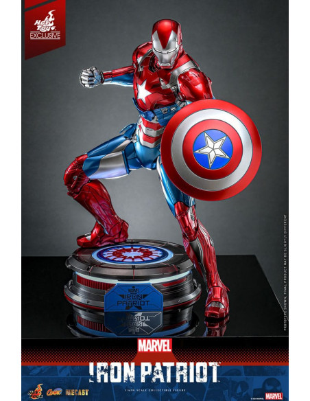 Marvel Comic Diecast Masterpiece Action Figure 1/6 Iron Patriot Hot Toys Exclusive 32 cm
