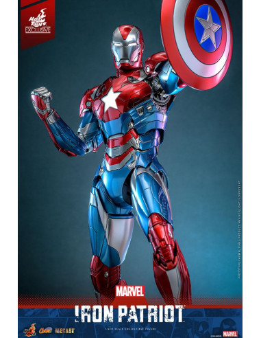 Marvel Comic Diecast Masterpiece Action Figure 1/6 Iron Patriot Hot Toys Exclusive 32 cm
