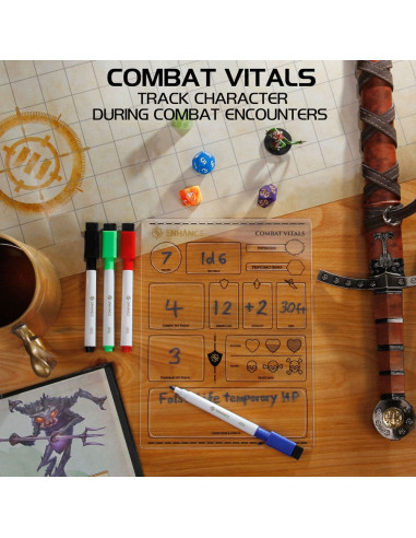 Enhance RPG Series Acrylic Character Sheet Set *English Version*