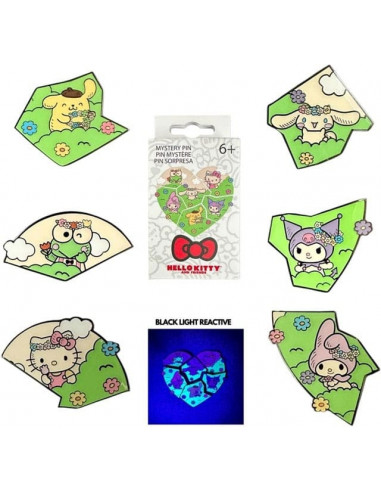 Sanrio by Loungefly Enamel Pins Blind Box Hello Kitty & Friends Flower Crown Puzzle Display (12)