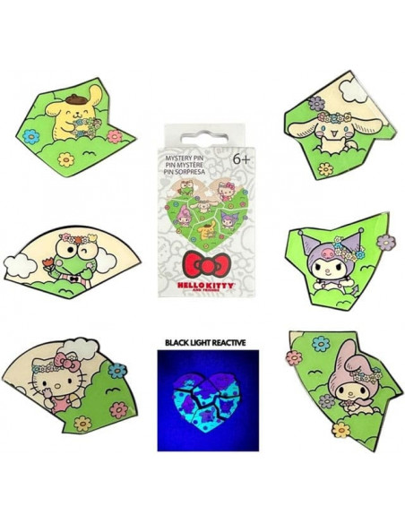 Sanrio by Loungefly Enamel Pins Blind Box Hello Kitty & Friends Flower Crown Puzzle Display (12)