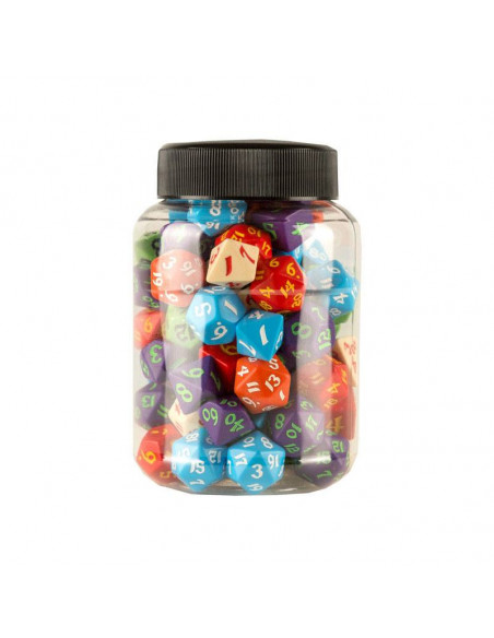 Round Jar of Classic RPG Dice (80)