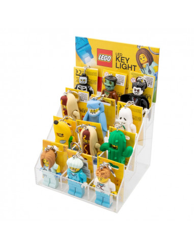 LEGO Acryl Counter Display with 12 Light-Up Keychains