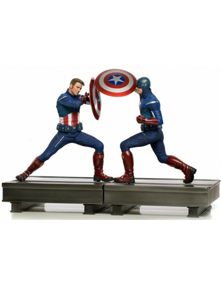 MARVEL Avengers Endgame Captain America 2012 vs 2023 1:10 Iron Studios Sideshow