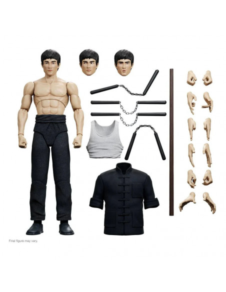 Bruce Lee The Warrior Ultimates! 18 cm Action Figure Super 7 in Brown Box