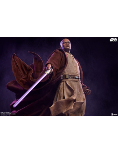 STAR WARS EP. III Samuel L. Jackson as MACE WINDU Premium Format Statue Sideshow