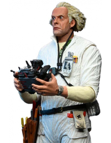 Back To The Future BTTF DOC BROWN Christopher Lloyd Hazmat Suit Ultimate NECA