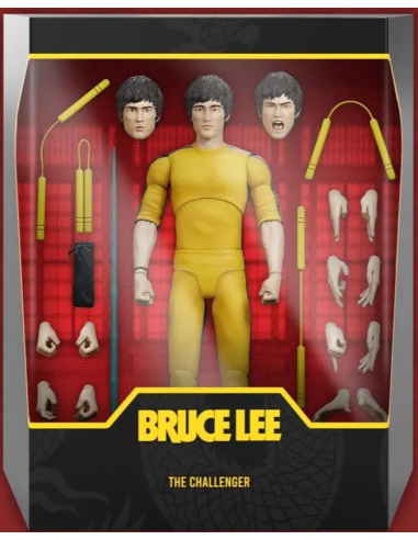Bruce Lee The Challenger Ultimates! 18 cm Action Figure Super 7 in Brown Box