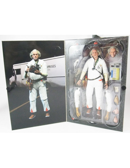 Back To The Future BTTF DOC BROWN Christopher Lloyd Hazmat Suit Ultimate NECA