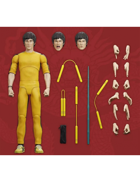 Bruce Lee The Challenger Ultimates! 18 cm Action Figure Super 7 in Brown Box