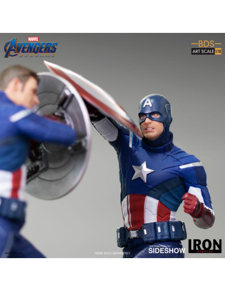 MARVEL Avengers Endgame Captain America 2012 vs 2023 1:10 Iron Studios Sideshow