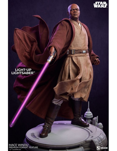 STAR WARS EP. III Samuel L. Jackson as MACE WINDU Premium Format Statue Sideshow