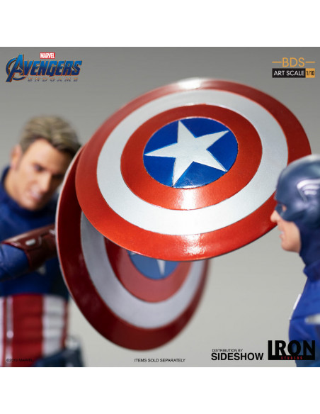 MARVEL Avengers Endgame Captain America 2012 vs 2023 1:10 Iron Studios Sideshow